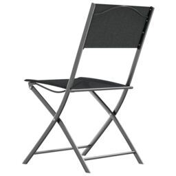 Berkfield Home Folding Outdoor Chairs 2 pcs Black Steel & Textilene - thumbnail 6