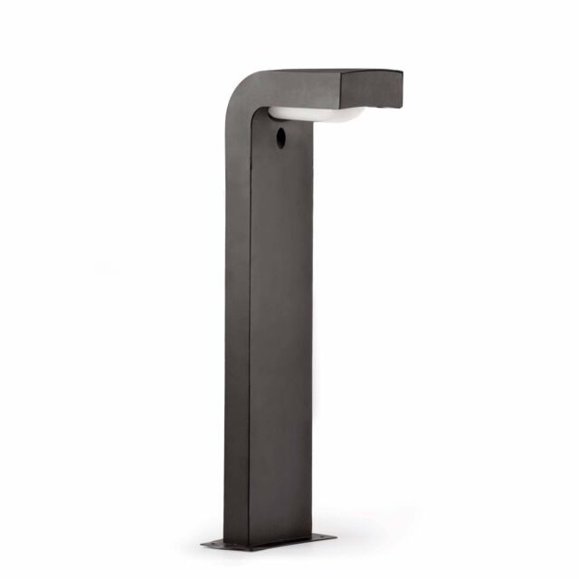 Netlighting Klamp Outdoor Bollard Light White Dark Grey IP44 E27 - image 1