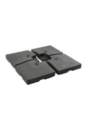 Garden Sanctuary 4 Piece Fillable Patio Umbrella Stand Set in Black - thumbnail 4