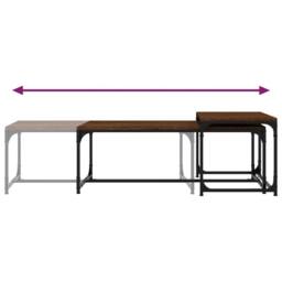 Berkfield Home Coffee Tables 2 pcs Brown Oak Engineered Wood - thumbnail 6