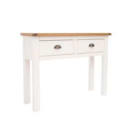Cabinet Bits Lovere Off-White 2 Drawer Console Table Brass Cup Handle - thumbnail 1