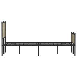 Berkfield Home Metal Bed Frame without Mattress Sonoma Oak 120x190 cm Small Double in Brown - thumbnail 6