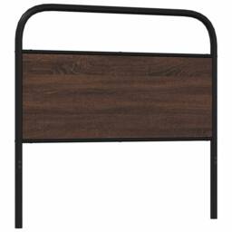 Berkfield Home Headboard Brown Oak 90 cm Steel & Engineered Wood - thumbnail 5