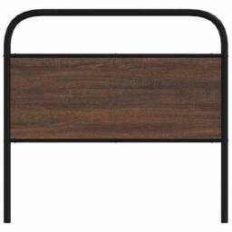 Berkfield Home Headboard Brown Oak 90 cm Steel & Engineered Wood - thumbnail 3