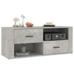 Berkfield Home TV Cabinet Concrete Grey 100x35x40 cm Engineered Wood - Size: 100 x 35 x 40 cm - thumbnail 4
