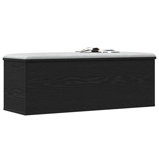 Berkfield Home Storage Box in Black Oak - 102x35x35 cm, Made from Engineered Wood - Size: 102 x 35 x 35 cm - image 1