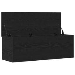 Berkfield Home Storage Box in Black Oak - 102x35x35 cm, Made from Engineered Wood - Size: 102 x 35 x 35 cm - thumbnail 5