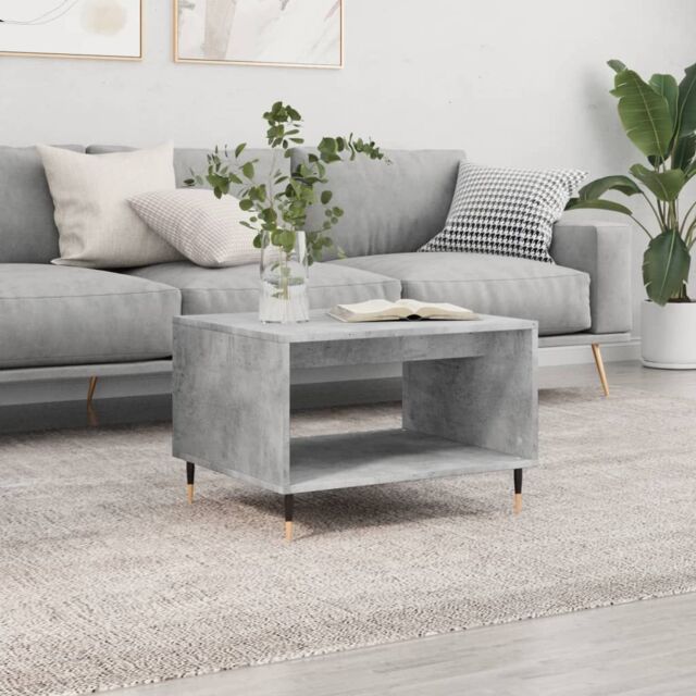 Berkfield Home Coffee Table Concrete Grey 60x50x40 cm Engineered Wood - Size: 60 x 50 x 40 cm - image 1