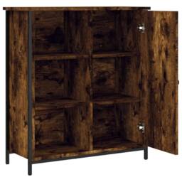 Berkfield Home Sideboard Smoked Oak 70x30x80 cm Engineered Wood in Brown - Size: 70 x 30 x 80 cm - thumbnail 5