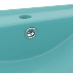 Berkfield Home Luxury Basin with Faucet Hole Matt Light Green 60x46 cm Ceramic in Aqua - thumbnail 5