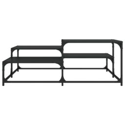 Berkfield Home Coffee Table Black 107x107x40 cm Engineered Wood - Size: 107 x 107 x 40 cm - thumbnail 4