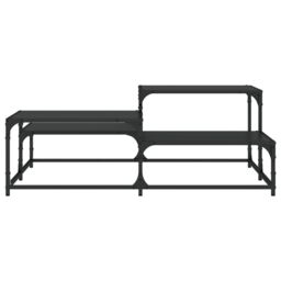 Berkfield Home Coffee Table Black 107x107x40 cm Engineered Wood - Size: 107 x 107 x 40 cm - thumbnail 5
