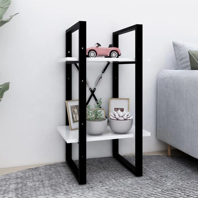 Berkfield Home 2-Tier Book Cabinet White 40x30x70 cm Engineered Wood - Size: 40 x 30 x 70 cm - image 1