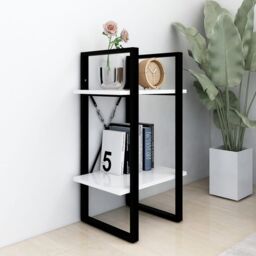 Berkfield Home 2-Tier Book Cabinet White 40x30x70 cm Engineered Wood - Size: 40 x 30 x 70 cm - thumbnail 6
