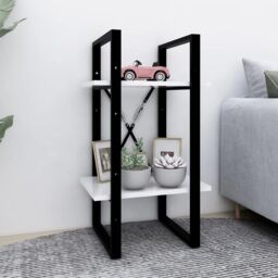 Berkfield Home 2-Tier Book Cabinet White 40x30x70 cm Engineered Wood - Size: 40 x 30 x 70 cm - thumbnail 1