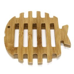 KDMD Hemu Wood Soap Dish - Fish in Brown - thumbnail 2