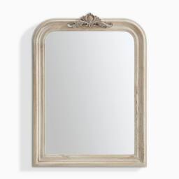 FurnitureboxUK Francis Whitewash Wood Large 110x74cm Overmantle Arch Mirror in White - Size: 110x74 cm - thumbnail 3