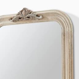 FurnitureboxUK Francis Whitewash Wood Large 110x74cm Overmantle Arch Mirror in White - Size: 110x74 cm - thumbnail 6