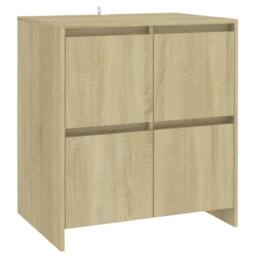 Berkfield Home 3 Piece Sideboard Sonoma Oak Engineered Wood in Beige - thumbnail 5