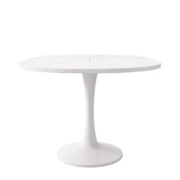 BTM White Extendable Round Dining Table 100-140cm for 4-6 People - thumbnail 7