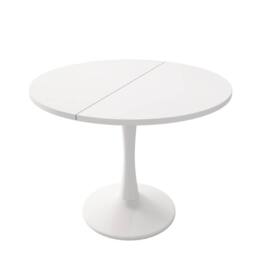 BTM White Extendable Round Dining Table 100-140cm for 4-6 People - thumbnail 9