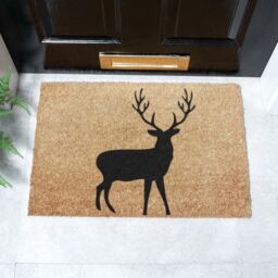 Artsy Mats Stag Doormat - Regular 60x40cm in Black - Size: 40 cm x 60 cm - thumbnail 2