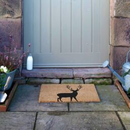 Artsy Mats Stag Doormat - Regular 60x40cm in Black - Size: 40 cm x 60 cm - thumbnail 6