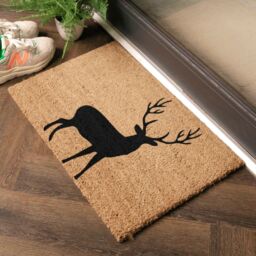 Artsy Mats Stag Doormat - Regular 60x40cm in Black - Size: 40 cm x 60 cm - thumbnail 3