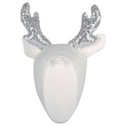 Wyld and Coco Roe Deer Plush Wall Head White Cotton with Sequin Horns and Gold Nose - thumbnail 7