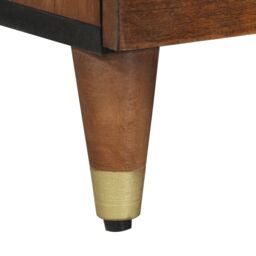 Berkfield Home TV Cabinet 100x33x46 cm Solid Wood Mango in Brown - Size: 100 x 33 x 46 cm - thumbnail 8