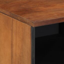 Berkfield Home TV Cabinet 100x33x46 cm Solid Wood Mango in Brown - Size: 100 x 33 x 46 cm - thumbnail 6