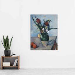"Artery8 The Vase of Tulips Still Life Painting Cezanne Wall Art Poster Print - Size: W12"" x H16""" - thumbnail 4
