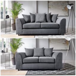 SquareBoxx Lennox Sofa Set 3+2 in Grey - thumbnail 2