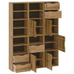 "Berkfield Home Side Cabinets 6 pcs ""ODDA"" 40x24x79 cm Solid Wood Pine in Brown - Size: 40 x 24 x 79 cm" - thumbnail 5