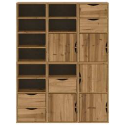 "Berkfield Home Side Cabinets 6 pcs ""ODDA"" 40x24x79 cm Solid Wood Pine in Brown - Size: 40 x 24 x 79 cm" - thumbnail 6