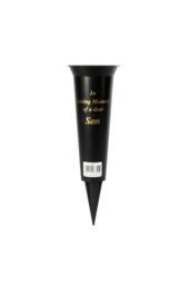 KDMD Black Son Grave Vase 23cm 5 Pack