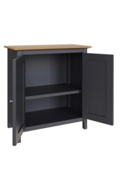 FWStyle 2 Door Compact Painted Oak Sideboard - Graphite Blue - thumbnail 3