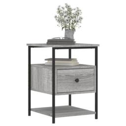 Berkfield Home Durable Bedside Cabinet Grey Sonoma 40x42x56 cm Engineered Wood - Size: 40 x 42 x 56 cm - thumbnail 1