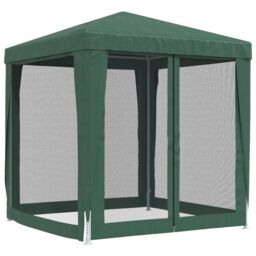 Berkfield Home Party Tent with 4 Mesh Sidewalls Green 2x2 m HDPE - thumbnail 5
