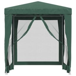 Berkfield Home Party Tent with 4 Mesh Sidewalls Green 2x2 m HDPE - thumbnail 3