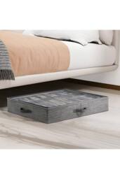 H&O Direct 2Pcs Grey Under Bed Non-Woven Storage Organizers