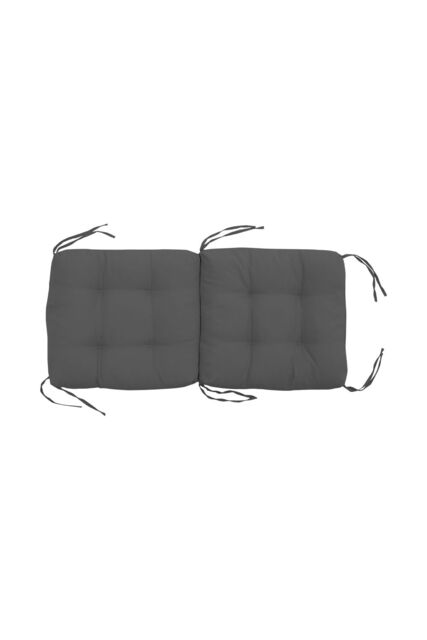 Living and Home 50x110x10cm Deep Grey Rattan Chair Cushion with Ties Outdoor Garden Seat Pad - Size: 50 x 110 x 10 cm - image 1