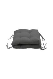Living and Home 50x110x10cm Deep Grey Rattan Chair Cushion with Ties Outdoor Garden Seat Pad - Size: 50 x 110 x 10 cm - thumbnail 4
