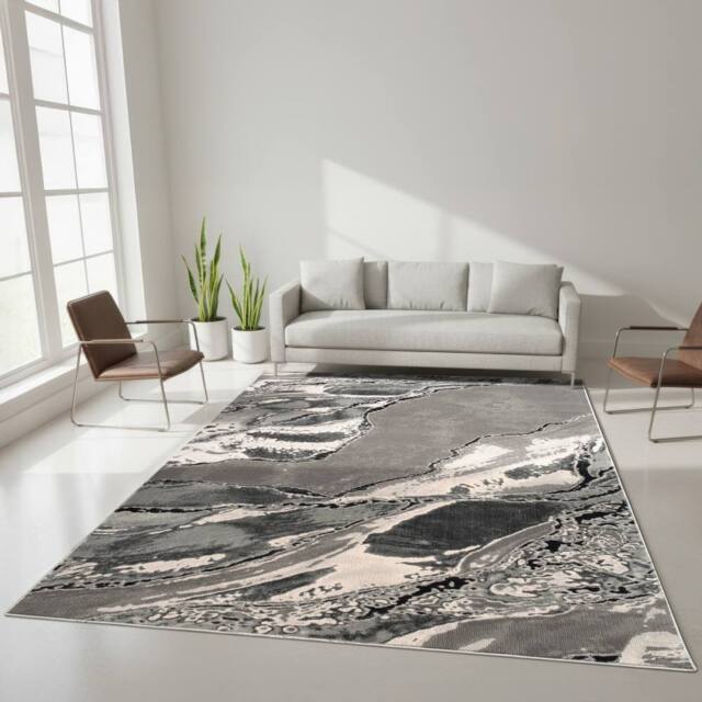 Smart Living Parma Modern Carved Rug - Soft Luxury for Living & Bedroom in Grey - Size: 200 cm x 290 cm - image 1