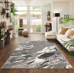 Smart Living Parma Modern Carved Rug - Soft Luxury for Living & Bedroom in Grey - Size: 200 cm x 290 cm - thumbnail 4