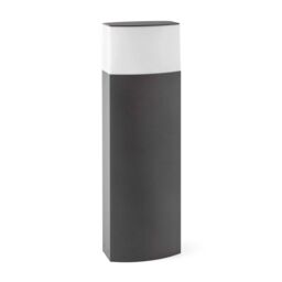 Netlighting Datna 1 Light Outdoor Short Bollard Light White Dark Grey IP44 E27 - thumbnail 1