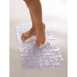 mysmartbuy Pebble Design Anti-Slip Bath or Shower Mat with Suction Cups - Non-Slip Mosaic Surface for Bathtub or Shower Tray - L70 x W35cm in Clear - thumbnail 4