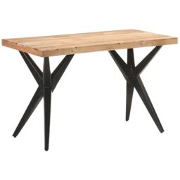 Berkfield Home Dining Table 120x60x76 cm Solid Acacia Wood in Brown - Size: 120 x 60 x 76 cm - thumbnail 9