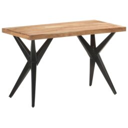 Berkfield Home Dining Table 120x60x76 cm Solid Acacia Wood in Brown - Size: 120 x 60 x 76 cm - thumbnail 1