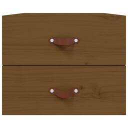 Berkfield Home Wall-mounted Bedside Cabinet Honey Brown 50x36x40 cm - Size: 50 x 36 x 40 cm - thumbnail 6